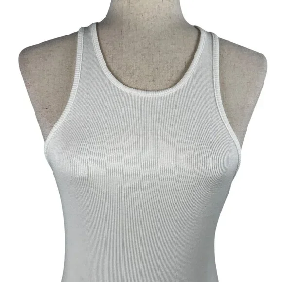 NWT FRENCH CONNECTION Summer White Tank Midi Dress with Crochet Trim Fri… - Picture 9 of 12